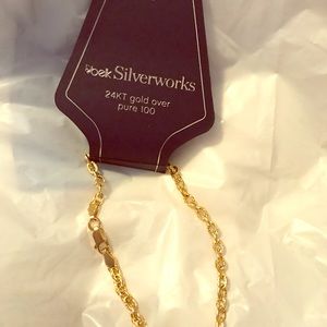 Belk Silverworks 24kt bracelet NWT